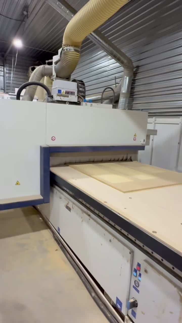 Cabinet panels being machined in the T.H. Cabinets Barrie workshop